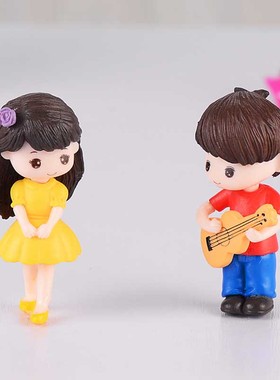 微景观摄影花盆可爱风吉他小摆件