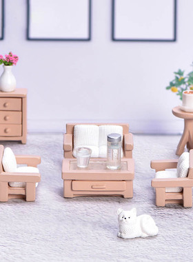 微景观手工桌子沙发摄影小动物