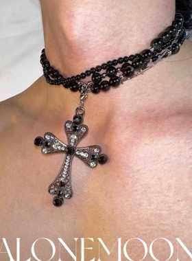 原创设计 「无序的」黑石钛钢项炼重工多层choker