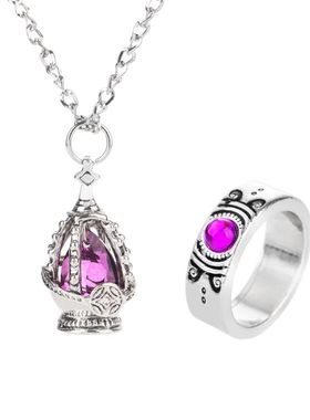 动漫魔法少女小圆灵魂宝石项链戒指套装首饰吊坠