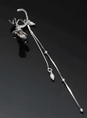 一朵海棠花马尾发扣发钩简约小众设计新中式礼物发夹发饰品