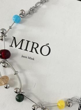 原创彩色交响乐混合材质小众个性手工choker男女项链新