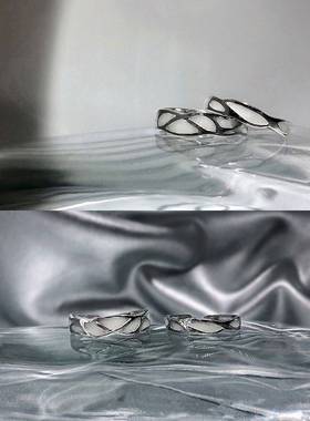 加拿大月光夜光情侣戒指轻奢小众ins潮定制520