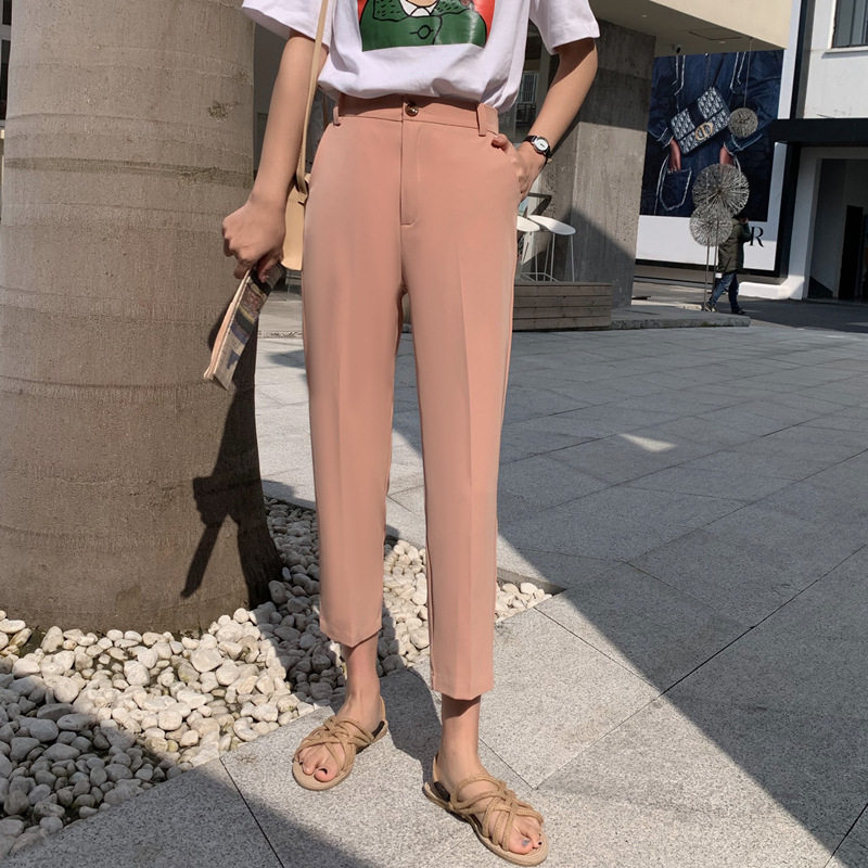 2020高腰宽松休闲哈伦烟管萝卜裤 伊索芙休闲裤