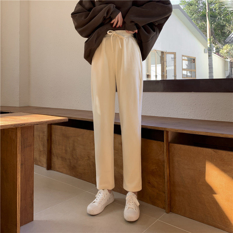 雪尼尔加厚老爹加绒2020年烟管裤 伊索芙休闲裤