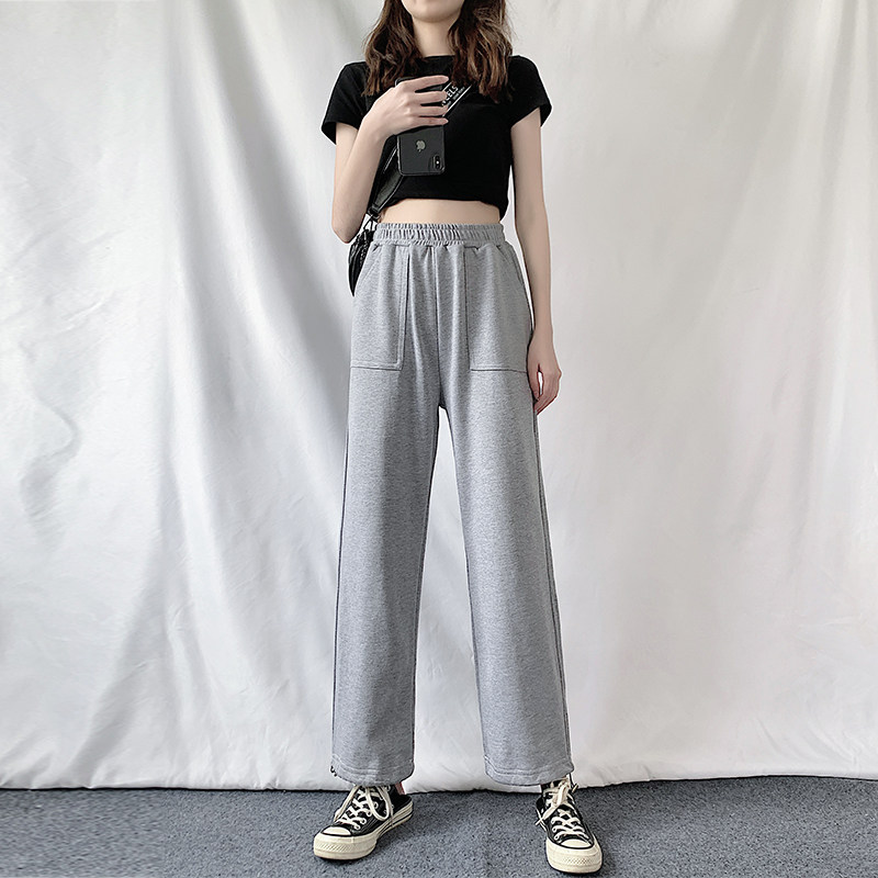 灰色运动裤女春秋2020 伊索芙休闲裤