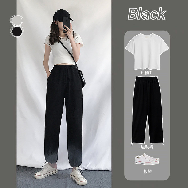 灰色运动裤女春秋2020 伊索芙休闲裤