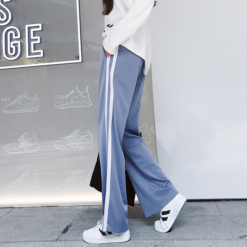 运动女高腰垂感春秋超火cec阔腿裤 伊索芙休闲裤