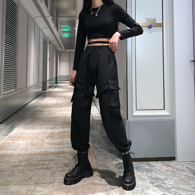 法式工装裤女宽松bf春装帅气2020 伊索芙休闲裤