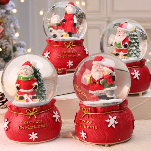 Музыкальная шкатулка для пожилых людей, детский декор, со снежинками, рождественский подарок, подарок на день рождения