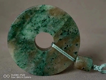 Unique mountain jade jeez blue plus sugar material large flat An buckle nourishing fine and thick and heavy atmosphere