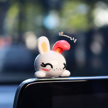 2023兔年汽车摆件车内仪表台显示屏兔子