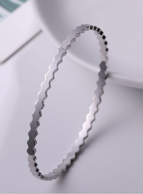 玫瑰14k金蜂巢纯银日韩风手环