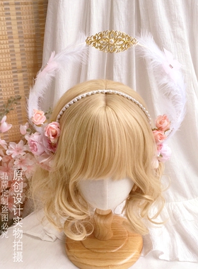 发箍羽毛古典lolita花朵
