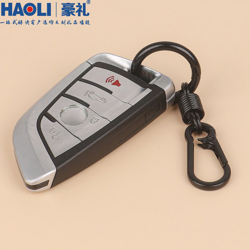 创意多巴胺彩色烤漆弹簧钥匙扣玩偶DIY挂件饰品配件双头环形扣圈 - 图2