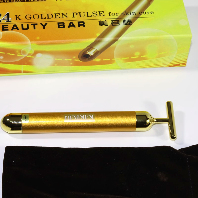 日本版beauty bar 24K黄金棒美容按摩仪面部提拉紧致去眼袋法令女 - 图1