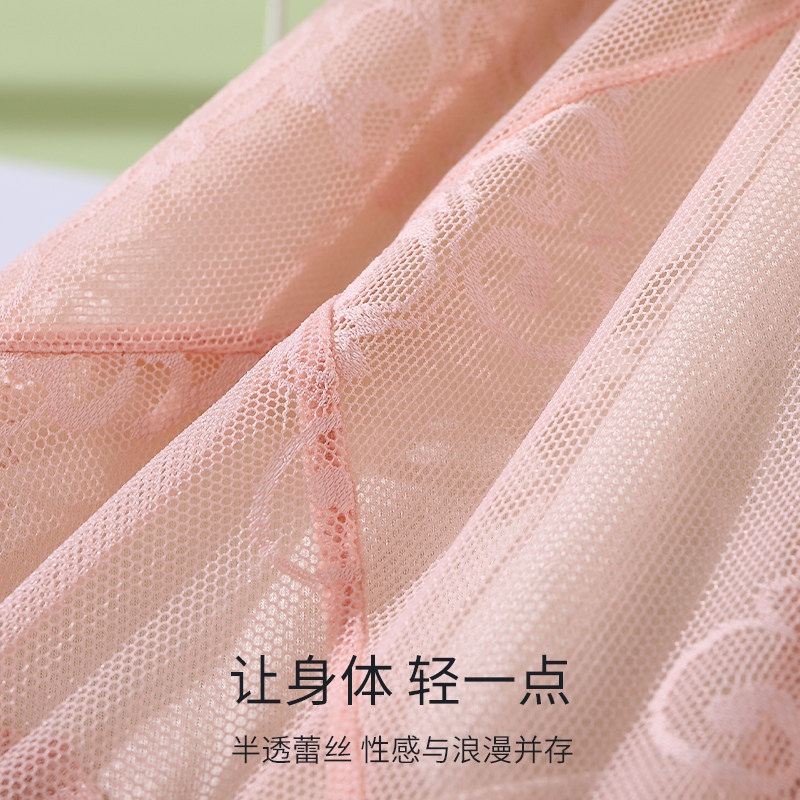 蕾丝夏季高腰无痕性感胖mm200内裤 econice女三角裤