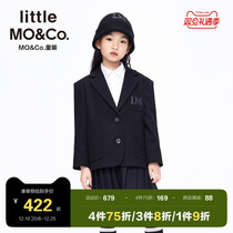 little-moco children clothing autumn clothing children girl retro plexiglass dress suit jacket Academy wind