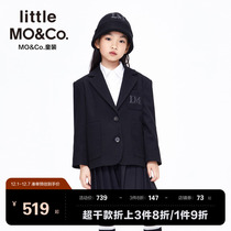 little-moco children clothing autumn clothing children girl retro plexiglass dress suit jacket Academy wind