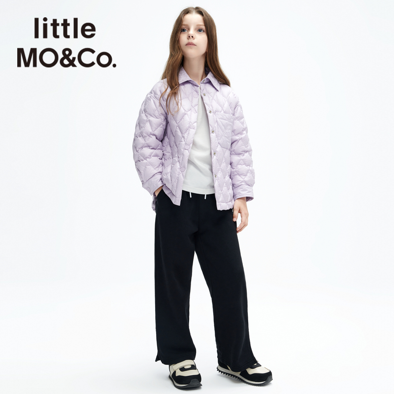 [轻薄] little moco童装春装男童女童薄款羽绒服菱形外套儿童男款