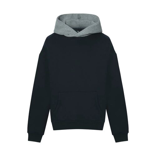 SCARED OF KARMA COLORBLOCKED HOODIE 拼色卫衣帽衫宽松休闲 - 图0