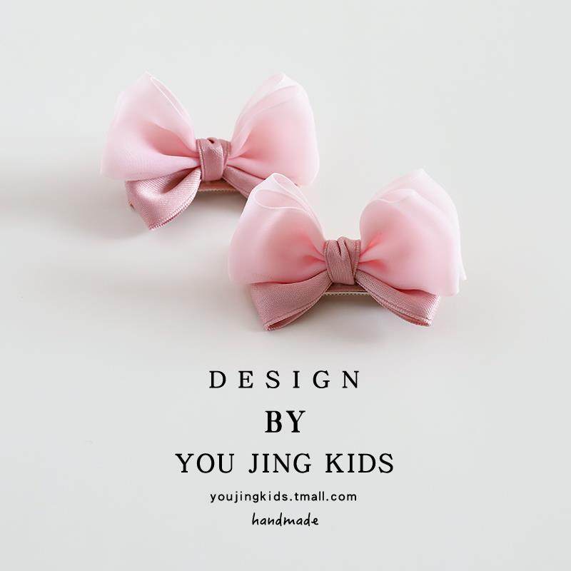 Halokittt 儿童发饰纱立体蝴蝶结发夹可爱兔耳朵顶夹发卡头饰,淘宝优惠券,粉丝福利购,淘宝优惠卷