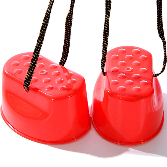 Children walking on stilts thickened plastic stilts outdoor sports balance sense training