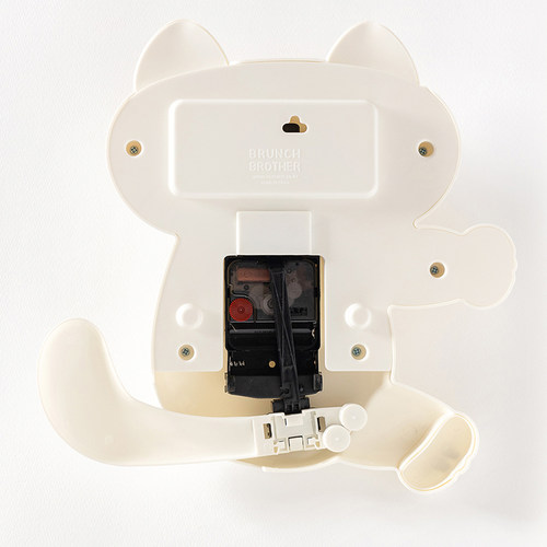 韩国aland brunch brother 联名款 可爱摇尾巴猫咪墙上挂钟 时钟 - 图1