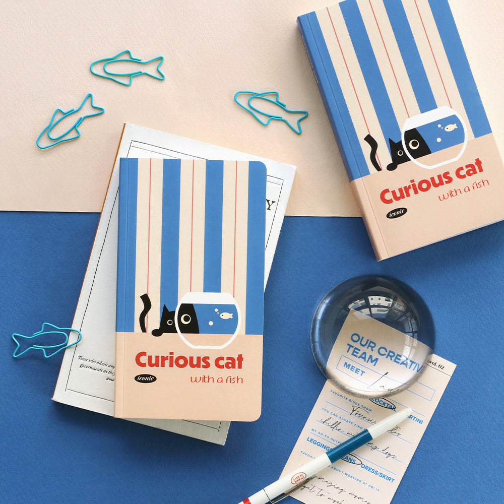 韩国iconic 慢生活INS复古插画横线本学习办公记事本日记手帐笔记,淘宝优惠券,粉丝福利购,淘宝优惠卷