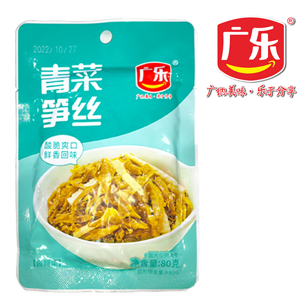 广乐青菜笋丝(原酸菜笋丝)80克下饭菜泡菜拌面配粥早餐开味爽口 - 图0