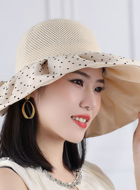 中老年妈妈度假帽黑胶防晒遮阳帽