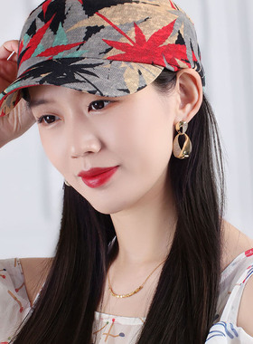 春秋女版民族风印花棒球帽鸭舌帽