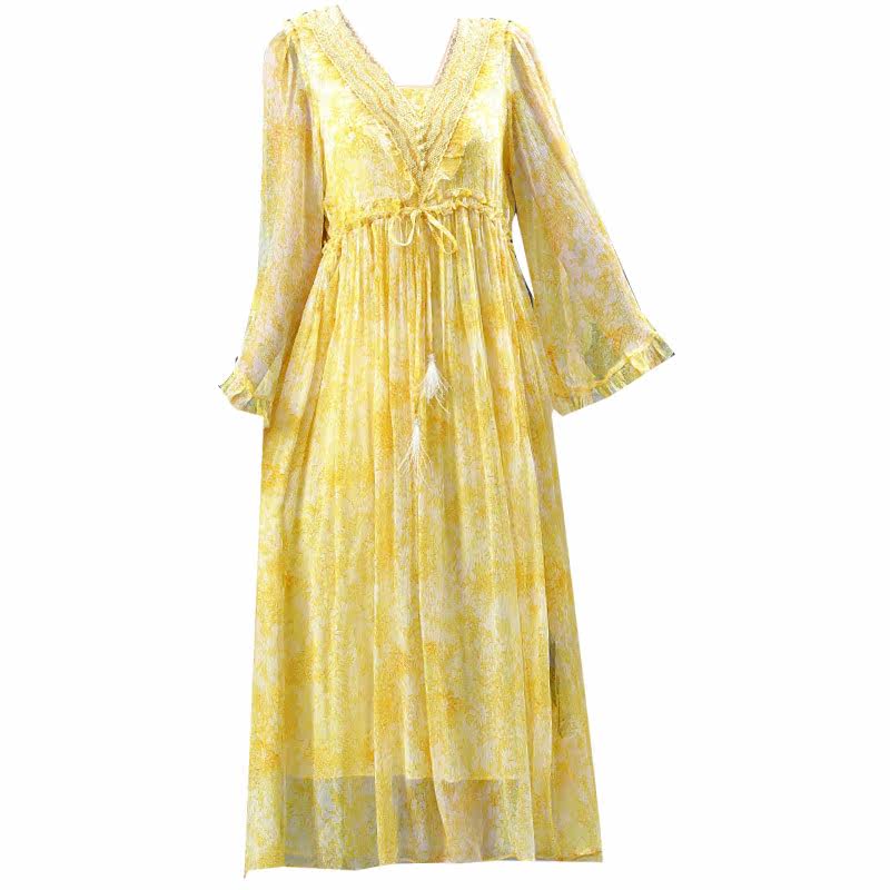 高级感轻奢大牌2023夏季新款连衣裙 歌娜图连衣裙