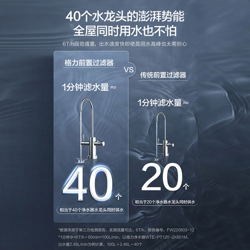 全包款格力水霸王前置过滤器家用7.9T全屋净水自来水反冲洗W12 - 图0