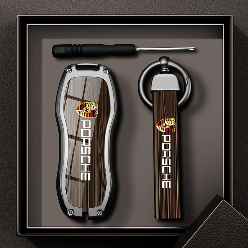 保时捷钥匙壳Panamera帕拉梅拉macan卡宴扣911包718Taycan保护套 - 图0