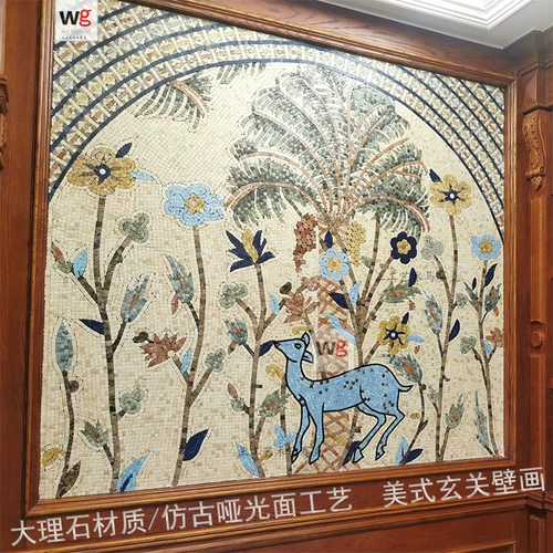 Мраморная мозаика, головоломка на стену, в американском стиле, делается под заказ