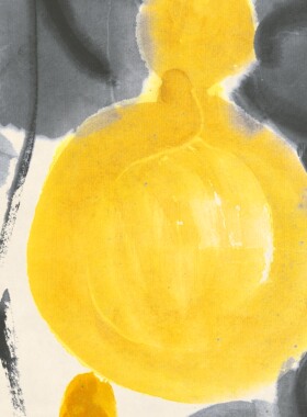 齐白石《五福迎门》客厅中堂挂画玄关茶室书房葫芦装饰画国画高清