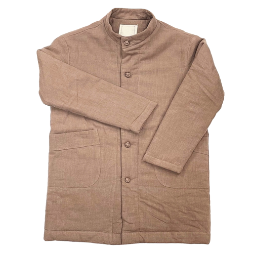 男士加棉加厚中山装外套秋冬季中长款亚麻棉衣中国风大码唐装棉服 - 图3