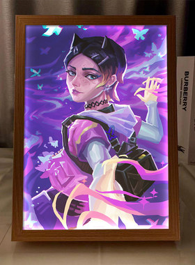 暮蝶周边灯光画无畏契约瓦罗兰特手办吧唧小夜灯创意生日礼物摆件