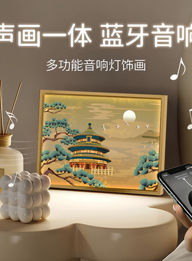 北京周边灯光画故宫蓝牙音箱音响城市风景建筑客厅卧室装饰小夜灯