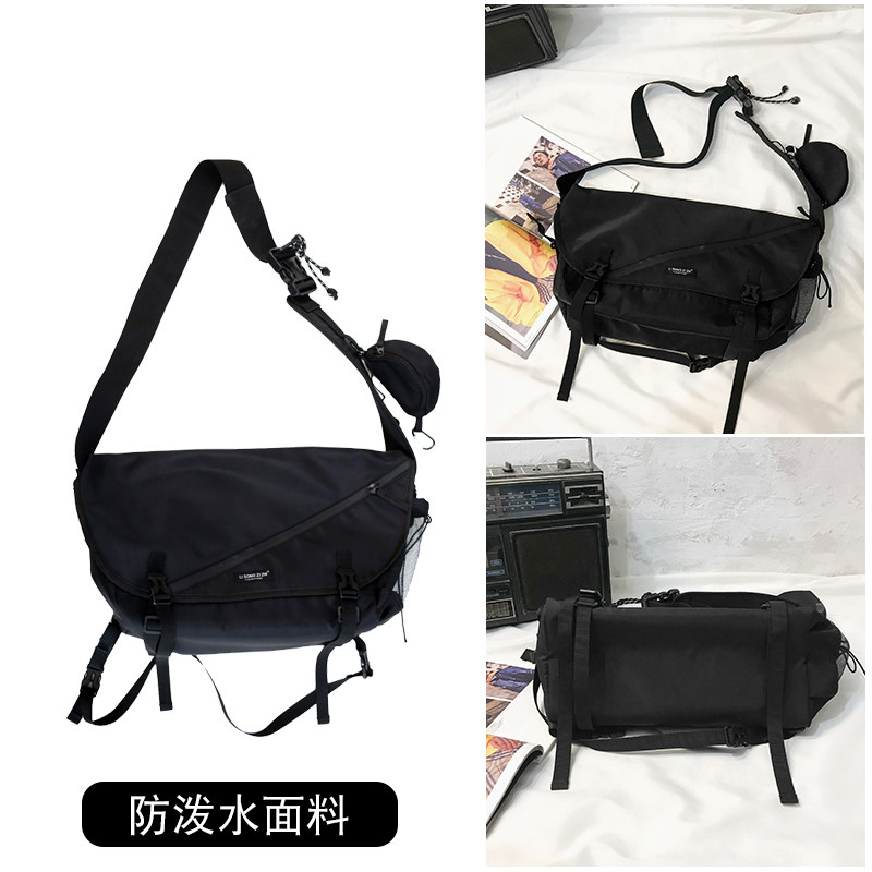 男士工装潮牌原宿机能大学生斜挎包 大牙男士包袋