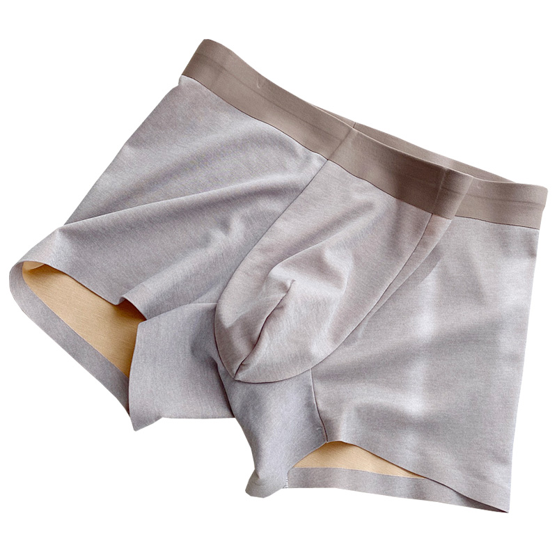 100支超细莫代尔男士无痕平角裤高品质商务休闲短裤裸感亲肤四角 - 图3