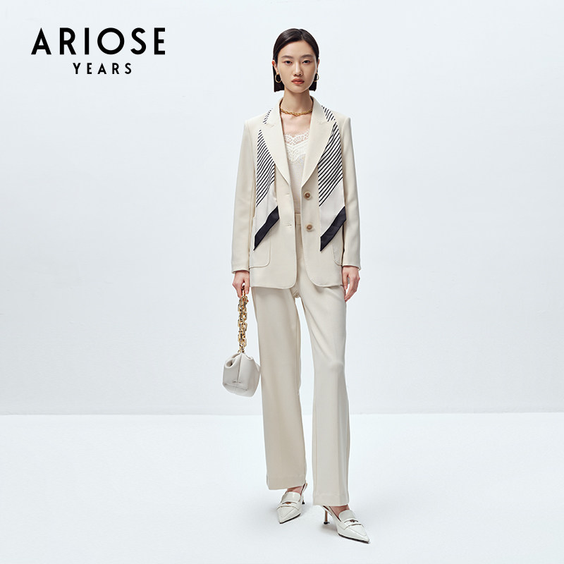 艾诺丝雅诗秋新款高腰垂坠西装裤直筒梭织裤休闲裤女20223042,淘宝优惠券,粉丝福利购,淘宝优惠卷