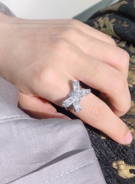 轻奢小众白金冰糖闪钻时尚18K