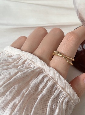 法式优雅美学双层戒指