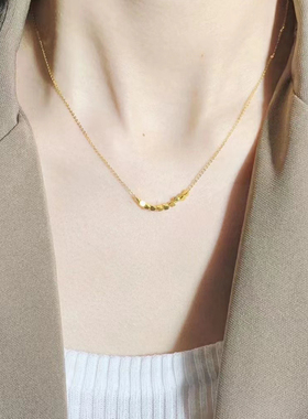 轻奢小方糖项链锁骨链