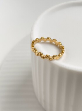 万能百搭小方块戒指气质大方