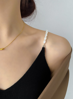 简约金属质感微笑销量项链女网红冷淡风气质小众甜美锁骨链毛衣链