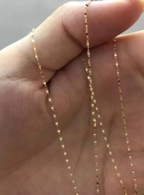 细闪款金灿灿简约大气锁骨链