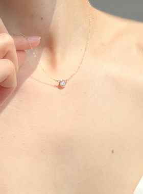 清凉一颗小闪钻日系清甜项链